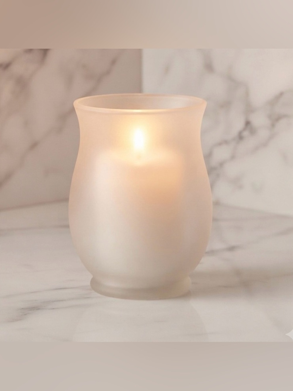 Frosted Glass Hurricane Candle Holder Vase Tabletop Home Decor Centerpiece